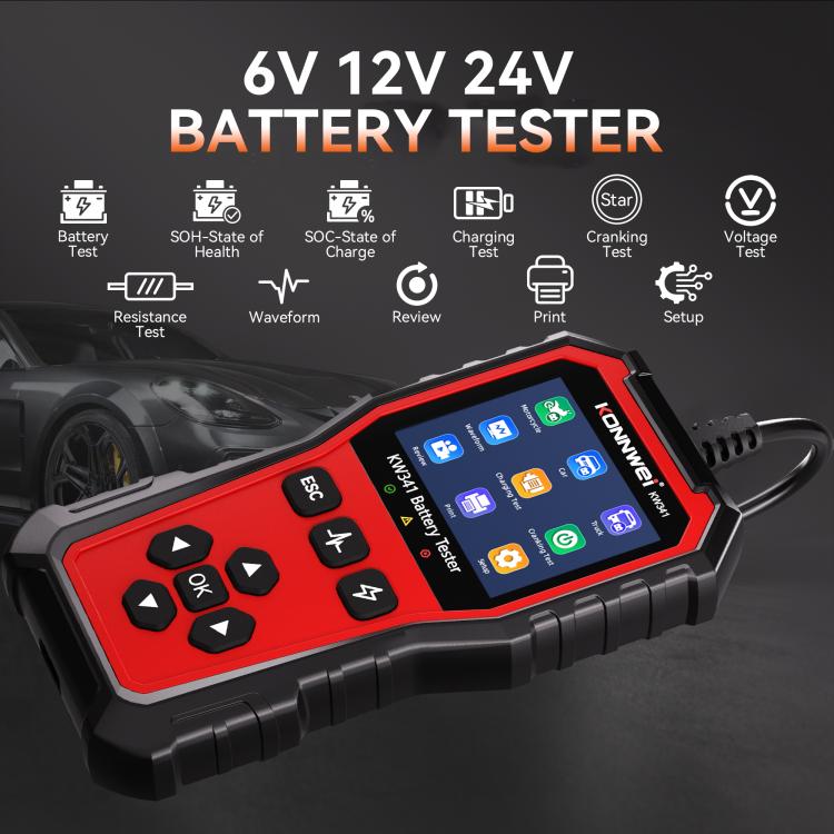 KONNWEI OBDII EOBD CAN Engine Code Reader Car Diagnostic Tool 13 Languages, KW341