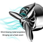 Car Air Outlet Perfume Aromatherapy Swivel Fan With Light, Black With Light, Silver With Light, Red With Light