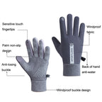 1 Pair Velvet and Thick Cycling Windproof and Cold Warm Gloves, Style:, Female Version (Grey), Female Version (Pink), Male Version (Black), Male Version (Blue), Male Version (Grey)