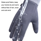 1 Pair Velvet and Thick Cycling Windproof and Cold Warm Gloves, Style:, Female Version (Grey), Female Version (Pink), Male Version (Black), Male Version (Blue), Male Version (Grey)