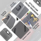 Car Trunk Folding Oxford Fabric Storage Bag, 55L Gray