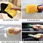Car Wash Brush Tire Brush Glass Wiper Brush Drill Brush Cleaning Brush Set, 23 in 1