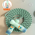 Wooden Handle Adjustable Jump Rope For Children Green(Cotton Rope), Green (Cotton Rope), Red Girl (Cotton Rope), Blue Bear (Cotton Rope), Orange Lion (Cotton Rope), Green (Bamboo Rope), Red Girl (Bamboo Rope), Blue Bear (Bamboo Rope)                   ...