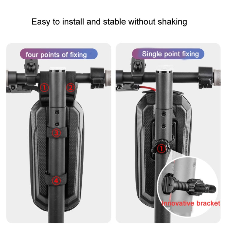 WHEEL UP X7 2L Electric Scooter Hard Shell Hanging Bag,Style:, X7 Quick Release Bracket, X7 Hook and Loop Fastener