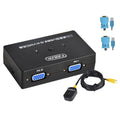 FJGEAR FJ-201UK 2 In 1 Out  KVM Switcher With Desktop Controller With Cable, FJ-201UK