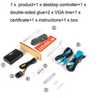 FJGEAR FJ-201UK 2 In 1 Out  KVM Switcher With Desktop Controller With Cable, FJ-201UK