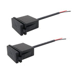 2PCS 2.4 A Motor Boat Trailer Car Modified Square Single USB Car Charger, 2PCS 2.4 A