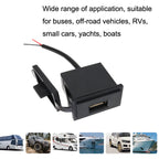 2PCS 2.4 A Motor Boat Trailer Car Modified Square Single USB Car Charger, 2PCS 2.4 A