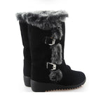 Women Mid-calf Snow Boots Thick-soled Faux Rabbit Fur Cotton Boots, 35, 36, 37, 38, 39, 40, 41, 42