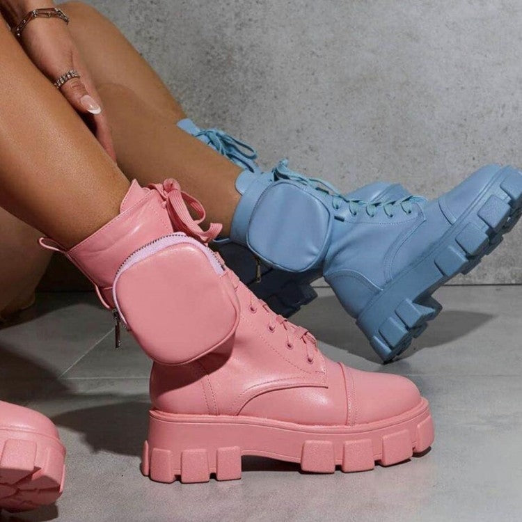 Autumn and Winter Retro Thick-soled Muffin Heel Martin Boots, 35, 36, 37, 38, 39, 40, 41, 42, 43
