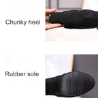 Autumn And Winter Thick High Heeled Padded Warm Suede Round Toe Boots, 32, 33, 34, 35, 36, 37, 38, 39, 40, 41, 42