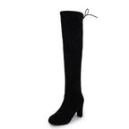 Ladies Over-the-knee Boots Frosted Leather Thick High Heel Boots, 34, 35, 36, 37, 38, 39, 40, 41, 42, 43