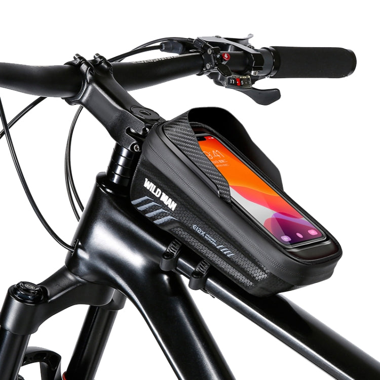 WILD MAN E12X 1L EVA Hard Shell Waterproof and Anti-fall Bicycle Bag with Touch Function, E12X (Red), E12X (Black)
