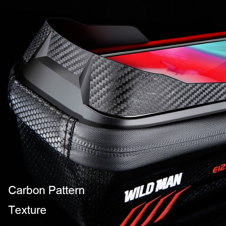 WILD MAN E12X 1L EVA Hard Shell Waterproof and Anti-fall Bicycle Bag with Touch Function, E12X (Red), E12X (Black)
