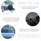 600D Oxford Cloth Car Snow Block Waterproof Windshield Coverings, S 190 x 107cm, L 220 x 140cm, With Magnetic S, With Magnetic L