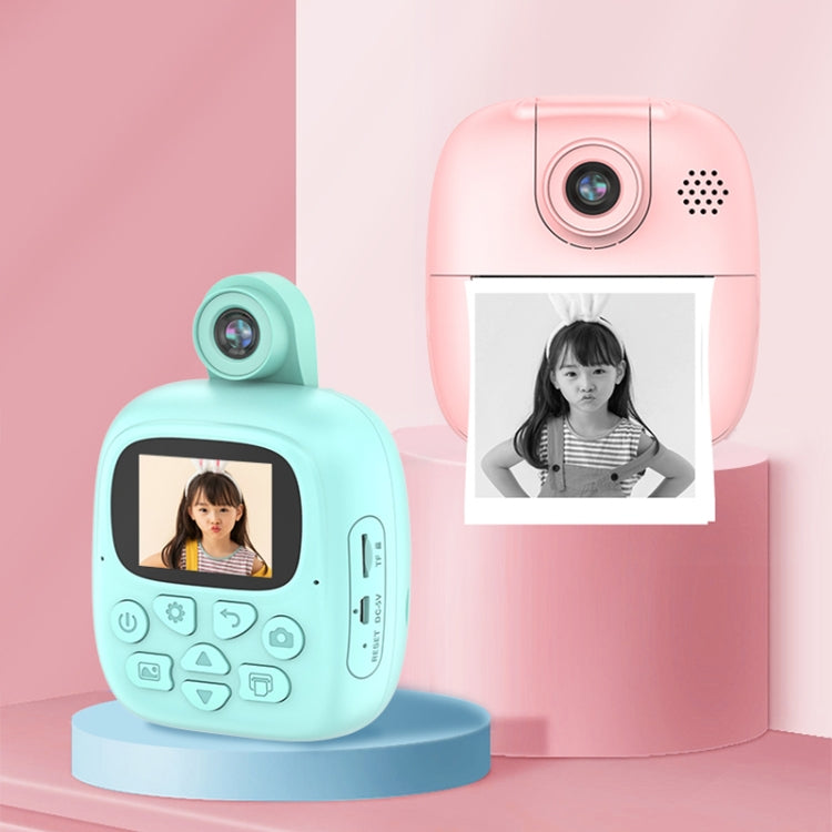 A18 HD Printable Cartoon Kids Digital Camera with Rotating Lens, Spec:, Pink, Pink+16G, Pink+32G, Blue, Blue+16G, Blue+32G
