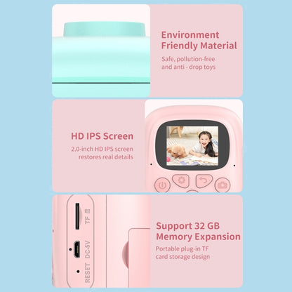 A18 HD Printable Cartoon Kids Digital Camera with Rotating Lens, Spec:, Pink, Pink+16G, Pink+32G, Blue, Blue+16G, Blue+32G