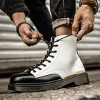 JL-MR062 Men Martin Boots High-Top Lace Biker Work Shoes, 39, 40, 41, 42, 43, 44