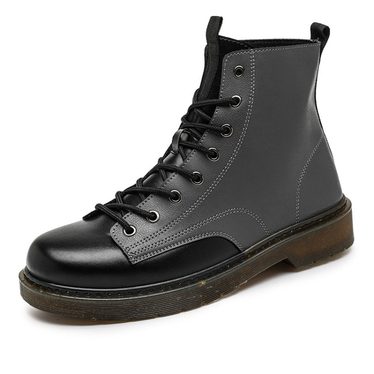 JL-MR062 Men Martin Boots High-Top Lace Biker Work Shoes, 39, 40, 41, 42, 43, 44