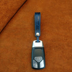 Hallmo First Layer Cowhide Leather Car Keychain, Crazy Horse Leather Blue, Crazy Horse Leather Brown, Oiled Waxed Leather Black, Oiled Waxed Leather Red