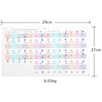 5PCS Children Piano Keyboard Color Stickers Musical Instrument Accessories, QT-005, QT-005-A, QT-0302