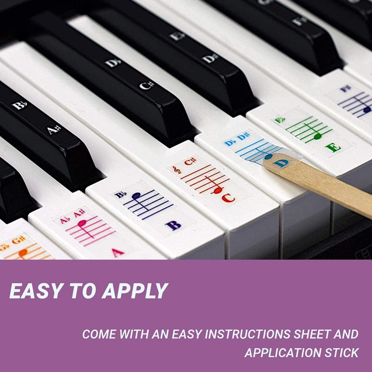 5PCS Children Piano Keyboard Color Stickers Musical Instrument Accessories, QT-005, QT-005-A, QT-0302