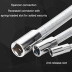 3 PCS/Set 1/4-3/8-1/2 Sleeve Extension Bendable Universal Joint Rod, Color:, Silver, Black