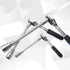 3 PCS/Set 1/4-3/8-1/2 Sleeve Extension Bendable Universal Joint Rod, Color:, Silver, Black