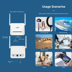 VR312 4G LTE Router 4G CPE FDD/TDD Card Mobile Router MOD Malay Version EU Plug, VR312 EU Plug White