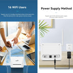 VR312 4G LTE Router 4G CPE FDD/TDD Card Mobile Router MOD Malay Version EU Plug, VR312 EU Plug White
