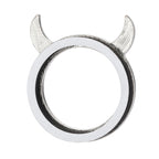 2 PCS Car Starter Button With Diamond Small Devil Decorative Ring, White, Pink, AB, Black, Red
