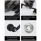 High Speed Long-throw Outdoor Fishing Anti-explosive Line Fishing Reels, AK2000 Left, AK2000 Right, AC2000 Red Left, AC2000 Red Right, AC2000 Blue Left, AC2000 Blue Right, AC2000 Purple Left, AC2000 Purple Right, AI2000 Left, AI2000 Right