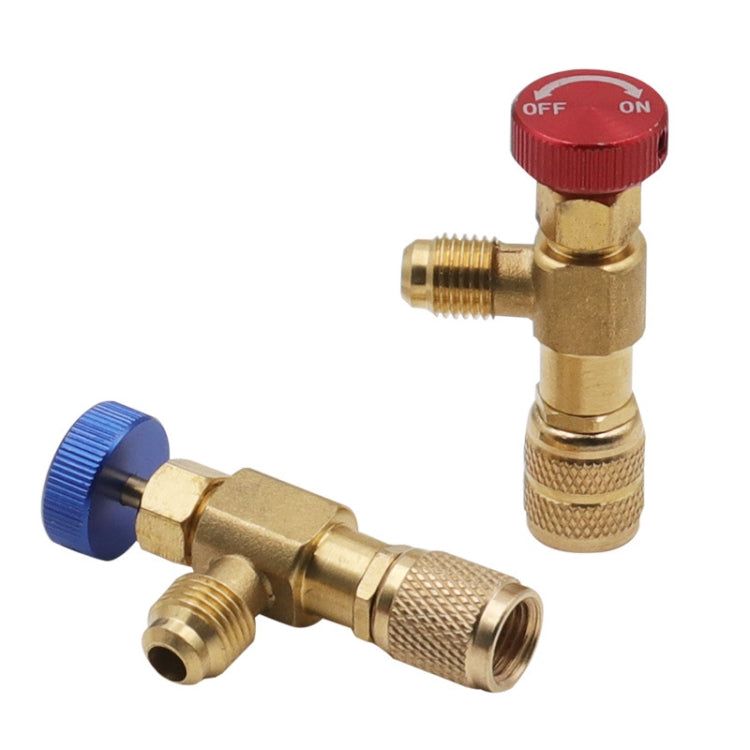 Air Conditioner Fluoridation Safety Valve Refrigerant Filling Connector, Side R22 Bottom R22, Side R410 Bottom R410, Side R410 Bottom R22, Side R22 Bottom R410