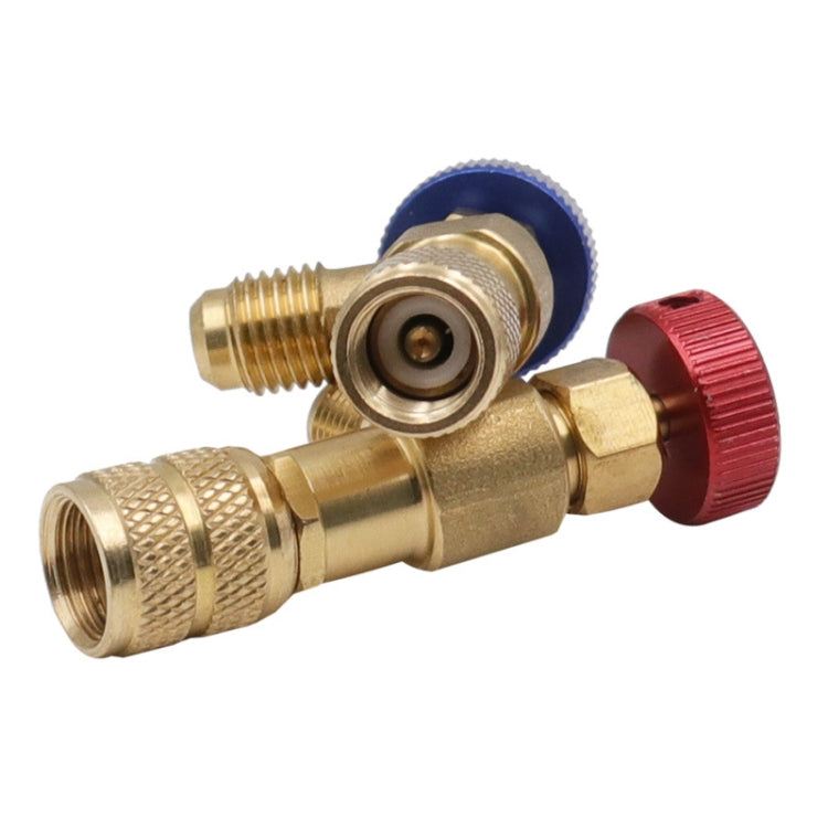 Air Conditioner Fluoridation Safety Valve Refrigerant Filling Connector, Side R22 Bottom R22, Side R410 Bottom R410, Side R410 Bottom R22, Side R22 Bottom R410