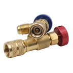 Air Conditioner Fluoridation Safety Valve Refrigerant Filling Connector, Side R22 Bottom R22, Side R410 Bottom R410, Side R410 Bottom R22, Side R22 Bottom R410