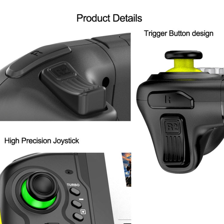 STK-7037 For Switch Game Controller with 6-axis Somatosensory Burst Function, STK-7037 (Yellow Green)