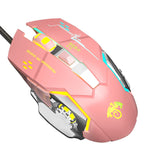 LEAVEN X6 6 Keys Game Computer Ergonomic Wired Mouse, Cable Length: 1.42m