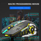 LEAVEN X6 6 Keys Game Computer Ergonomic Wired Mouse, Cable Length: 1.42m