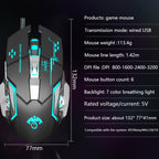 LEAVEN X6 6 Keys Game Computer Ergonomic Wired Mouse, Cable Length: 1.42m