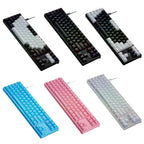 Dark Alien K710 71 Keys Glowing Game Wired Keyboard, Cable Length: 1.8m, Black Green Shaft, White Green Shaft, Pink Green Shaft, Blue Green Shaft, Black White Green shaft, White Black Green Shaft, Black White Red Shaft, White Black Red Shaft