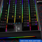 Dark Alien K710 71 Keys Glowing Game Wired Keyboard, Cable Length: 1.8m, Black Green Shaft, White Green Shaft, Pink Green Shaft, Blue Green Shaft, Black White Green shaft, White Black Green Shaft, Black White Red Shaft, White Black Red Shaft