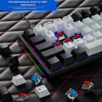 Dark Alien K710 71 Keys Glowing Game Wired Keyboard, Cable Length: 1.8m, Black Green Shaft, White Green Shaft, Pink Green Shaft, Blue Green Shaft, Black White Green shaft, White Black Green Shaft, Black White Red Shaft, White Black Red Shaft