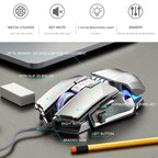 Dark Alien V710 7 Keys Metal Office Wired Glowing Mouse, Cable Length: 1.78m