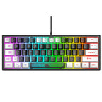 ZIYOULANG K61 62 Keys Game RGB Lighting Notebook Wired Keyboard, Cable Length: 1.5m, K61 Black White, K61 White Black, K61 Blue White, K61 White Blue