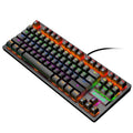 ZIYOULANG K2 87 Keys Office Laptop Punk Glowing Mechanical Wired Keyboard, Cable Length: 1.5m, K2 Black, K2 White, K2 Pink, K2 Blue