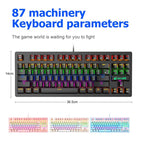 ZIYOULANG K2 87 Keys Office Laptop Punk Glowing Mechanical Wired Keyboard, Cable Length: 1.5m, K2 Black, K2 White, K2 Pink, K2 Blue