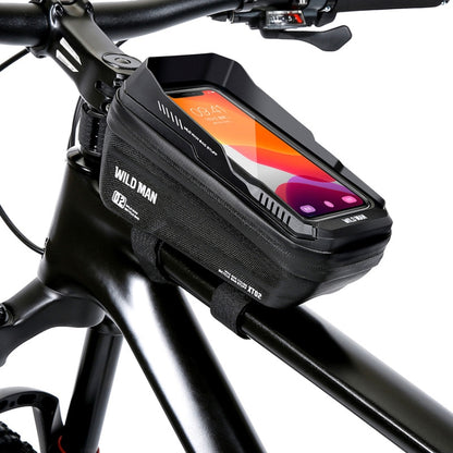 WILD MAN XT2 1L Bicycle EVA Hard Shell Waterproof Phone Touch Screen Beam Bag, XT2(Twill), XT2(Solar)