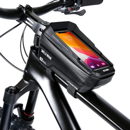 WILD MAN XT2 1L Bicycle EVA Hard Shell Waterproof Phone Touch Screen Beam Bag, XT2(Twill), XT2(Solar)