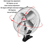 Car Powerful Fixing Clip Cooling High Wind Power Electric Fan, Specification:, 10 inch Metal 12V, 10 inch Metal 24V, 8 inch Black 12V, 8 inch Black 24V, 8 inch Metal 12V, 8 inch Metal 24V, 10 inch Black 12V, 10 inch Black 24V, 6 inch Black 12V         ...
