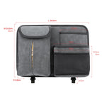 DE RAN FU Flip Fur Car Seat BackTissue Box Storage Hanging Bag With Hook, 1122 Blue, 1122 Brown, 1122 Black, 1122 Grey